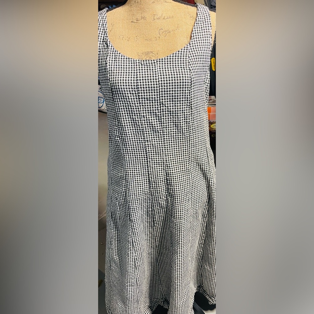 a new day Black and White Checkered Midi Dress